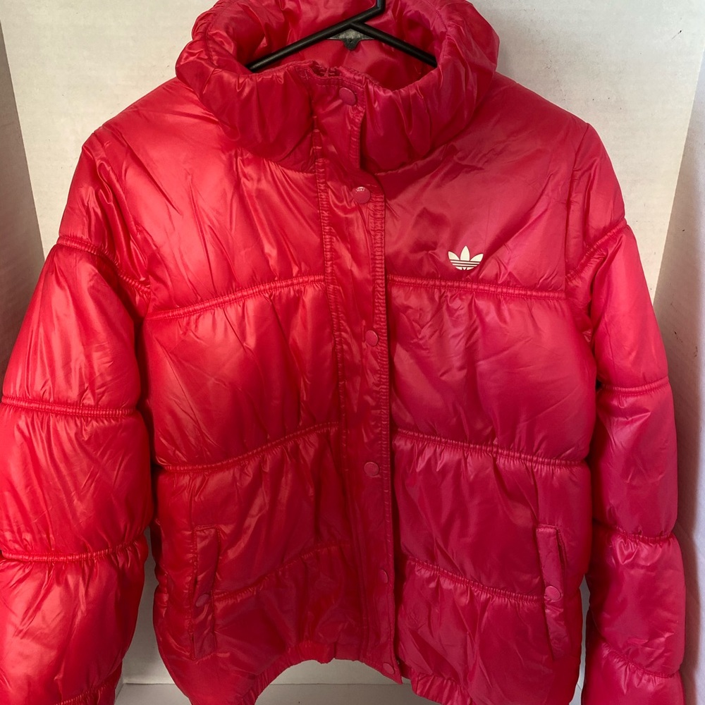Adidas Hot Pink Puffer Jacket - Youth Girl’s XL